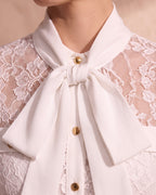Lace Panel Vintage Shirt Dress (Belt Not Included)
