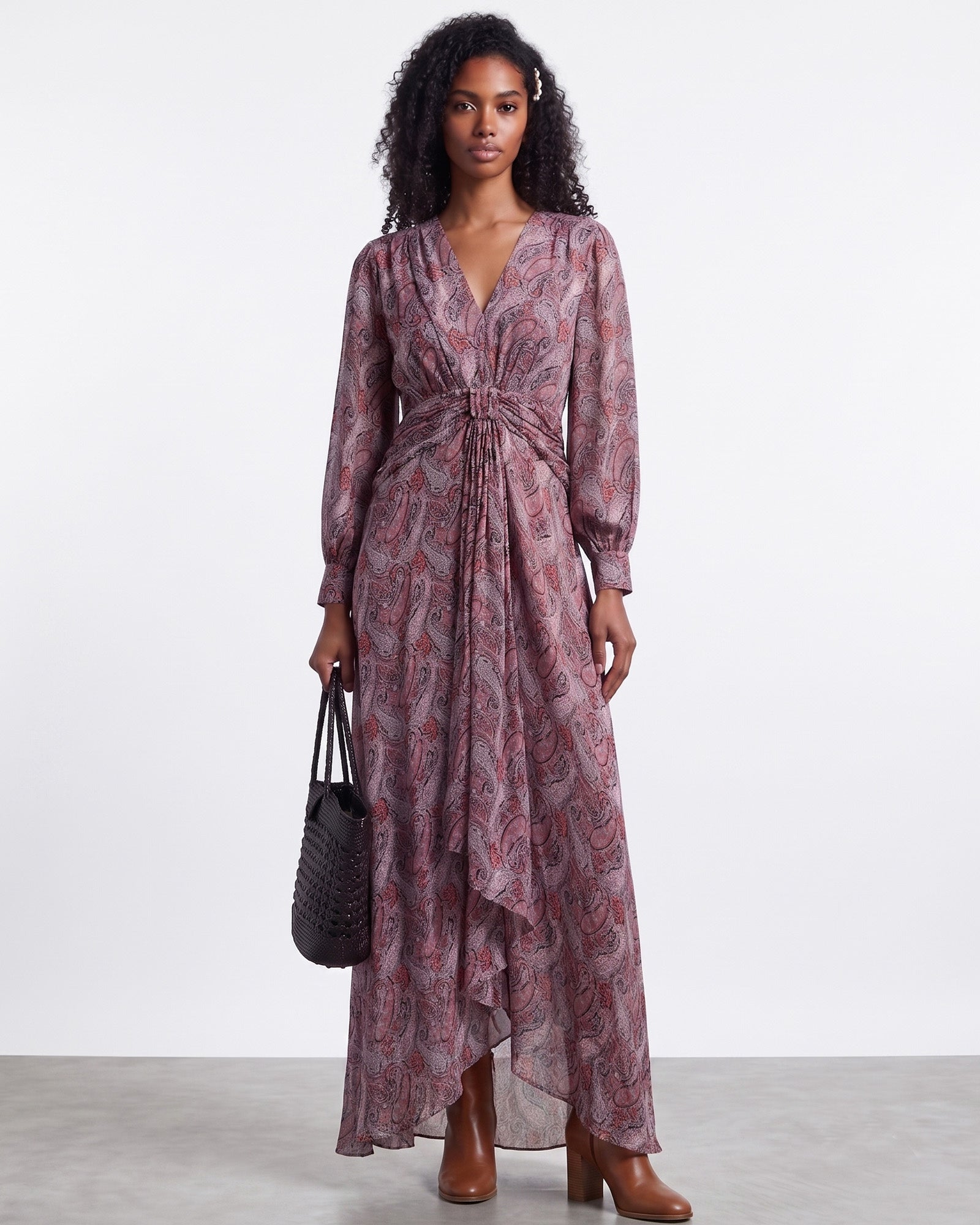 Lyocell Bohemian Print Resort Maxi Dress