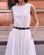 Cotton Sleeveless Full Skirt Maxi Dress