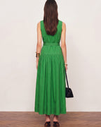 Blazer Collar A-Line Maxi Dress (Belt Not Included)