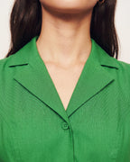 Blazer Collar A-Line Maxi Dress (Belt Not Included)